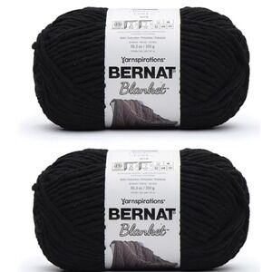 Bernat Blanket Coal Yarn - 2 Pack of 300g/10.5oz - Polyester - 220‎ Yards